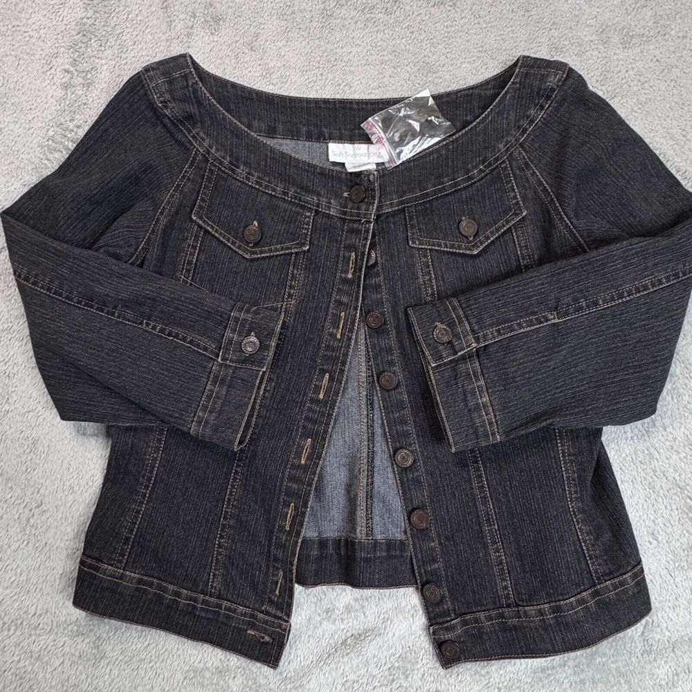 Soft Surroundings NWOT Denim Jacket Women's Size Small Button Front