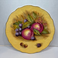 Vintage Aynsley Bone China Orchard Fruit Cabinet Dinner Plate 10.5”
