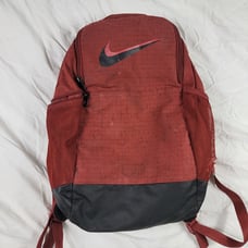 Nike Brasilia Slub Training Backpack Red Black Outdoors Camping School Travel
