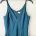 Dress the Population Iris Green Deep V Full Length Satin Gown Dress