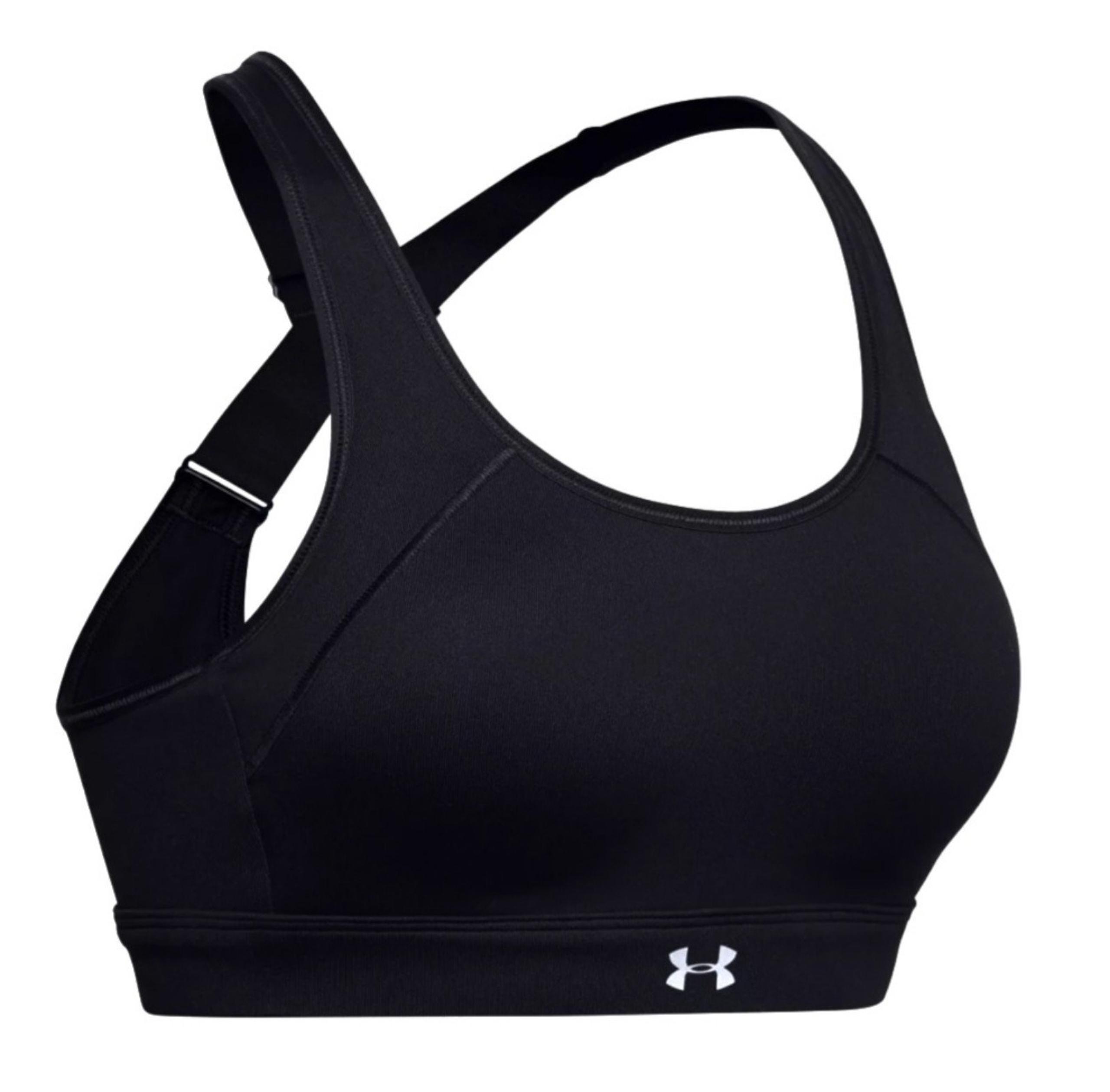 Under Armour UA Reflect High Racerback Sports Bra XS Gym Active Black $49.99 NEW