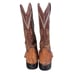 Bill Tucker Men's Size 7.5 Alligator Print Cowboy Boots Western Caimen Brown