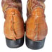 Bill Tucker Men's Size 7.5 Alligator Print Cowboy Boots Western Caimen Brown