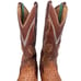 Bill Tucker Men's Size 7.5 Alligator Print Cowboy Boots Western Caimen Brown