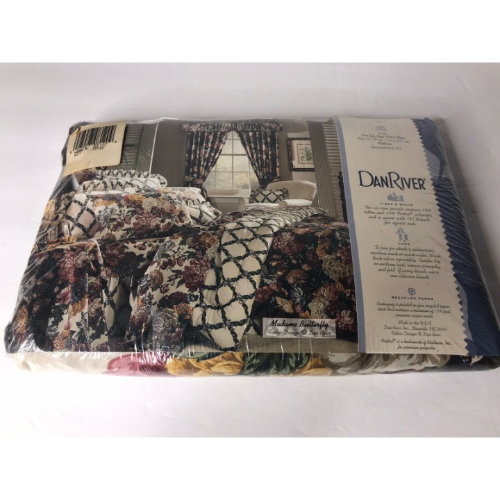 Dan River Fitted Sheet California King -Madame Butterfly- Vintage NEW  Beautiful - Bedding