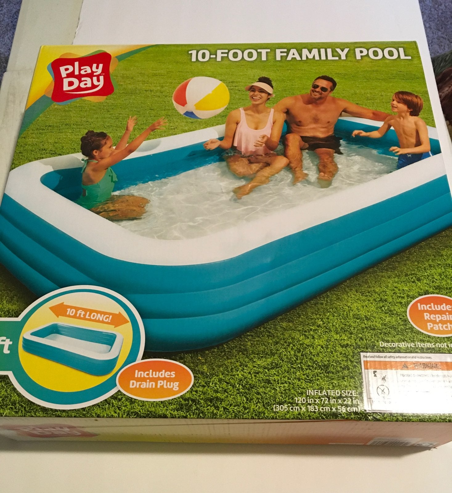 Rectangular Inflatable Family Pool