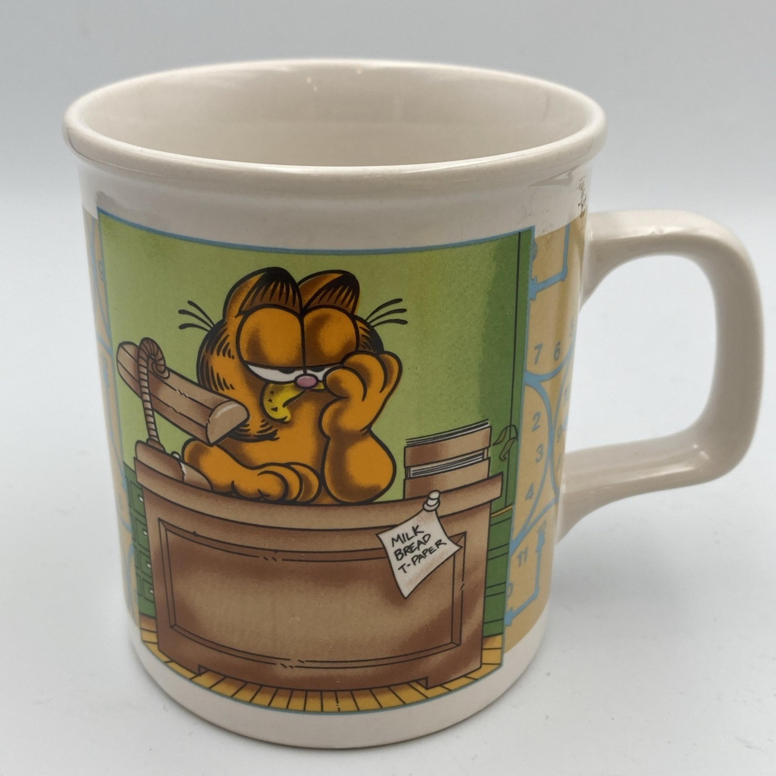 Garfield the Cat Coffee Mug I'm so Happy Here...I Could Just Barf Jim Davis