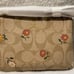 Coach Corner Zip Wristlet In Signature Canvas w/ Nostalgic Ditsy Print NWT