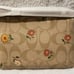 Coach Corner Zip Wristlet In Signature Canvas w/ Nostalgic Ditsy Print NWT