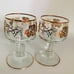 Vintage cocktail prawn wine glasses gold with crystals
