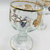 Vintage cocktail prawn wine glasses gold with crystals