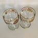Vintage cocktail prawn wine glasses gold with crystals