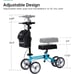 ELENKER Steerable Knee Walker 10 Deluxe Medical Scooter Foot Injuries Blue