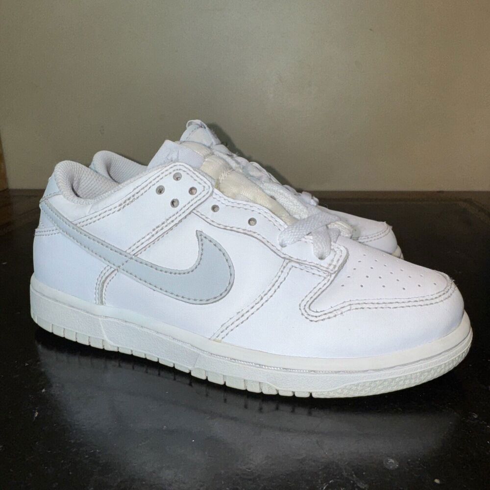 Nike Dunk Low Pure Platinum White DH9756-102 Preschool Little Boys Size 1Y
