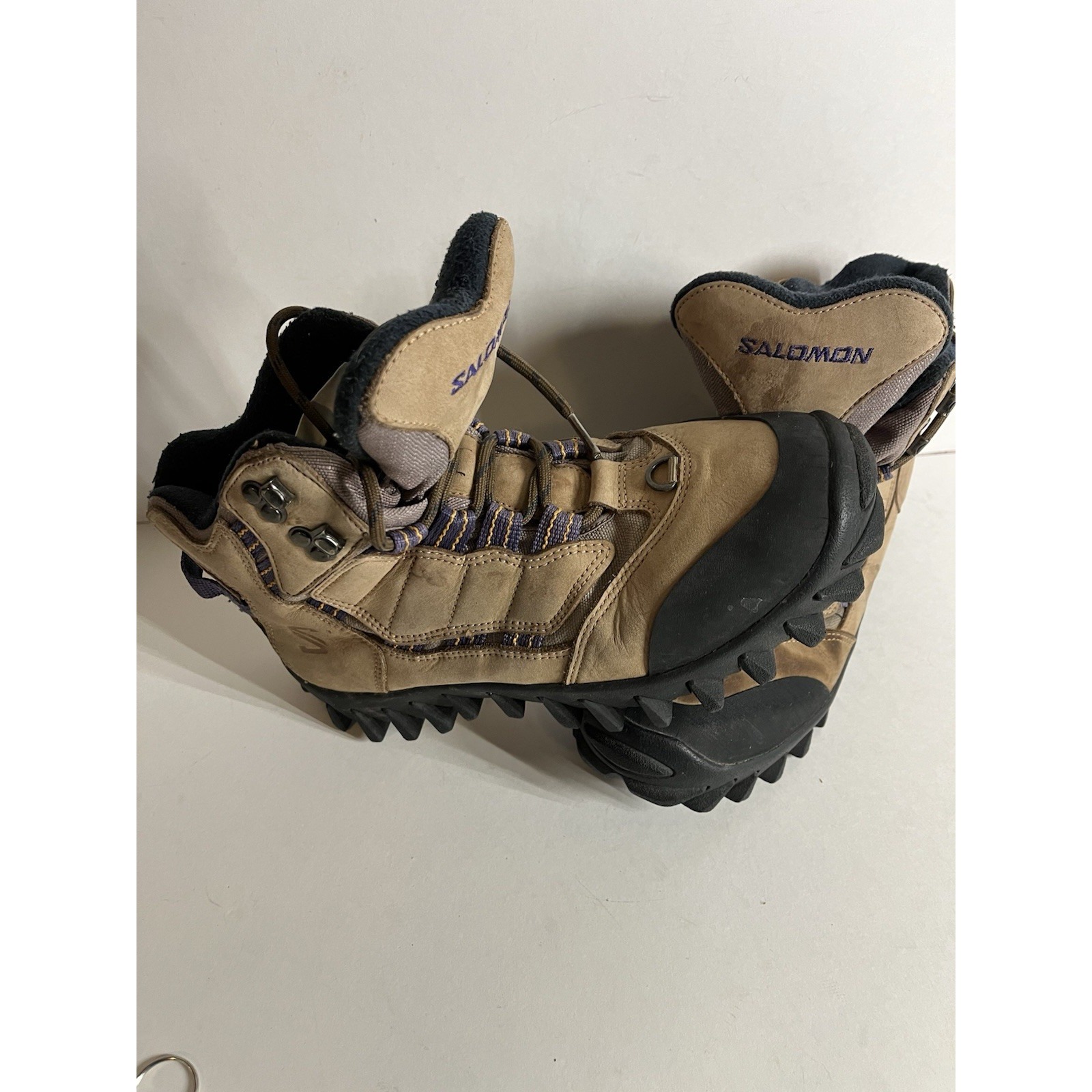 Salomon Contagrip CX Hiking Boots Womens Size 7 Brown Leather Clima Dry