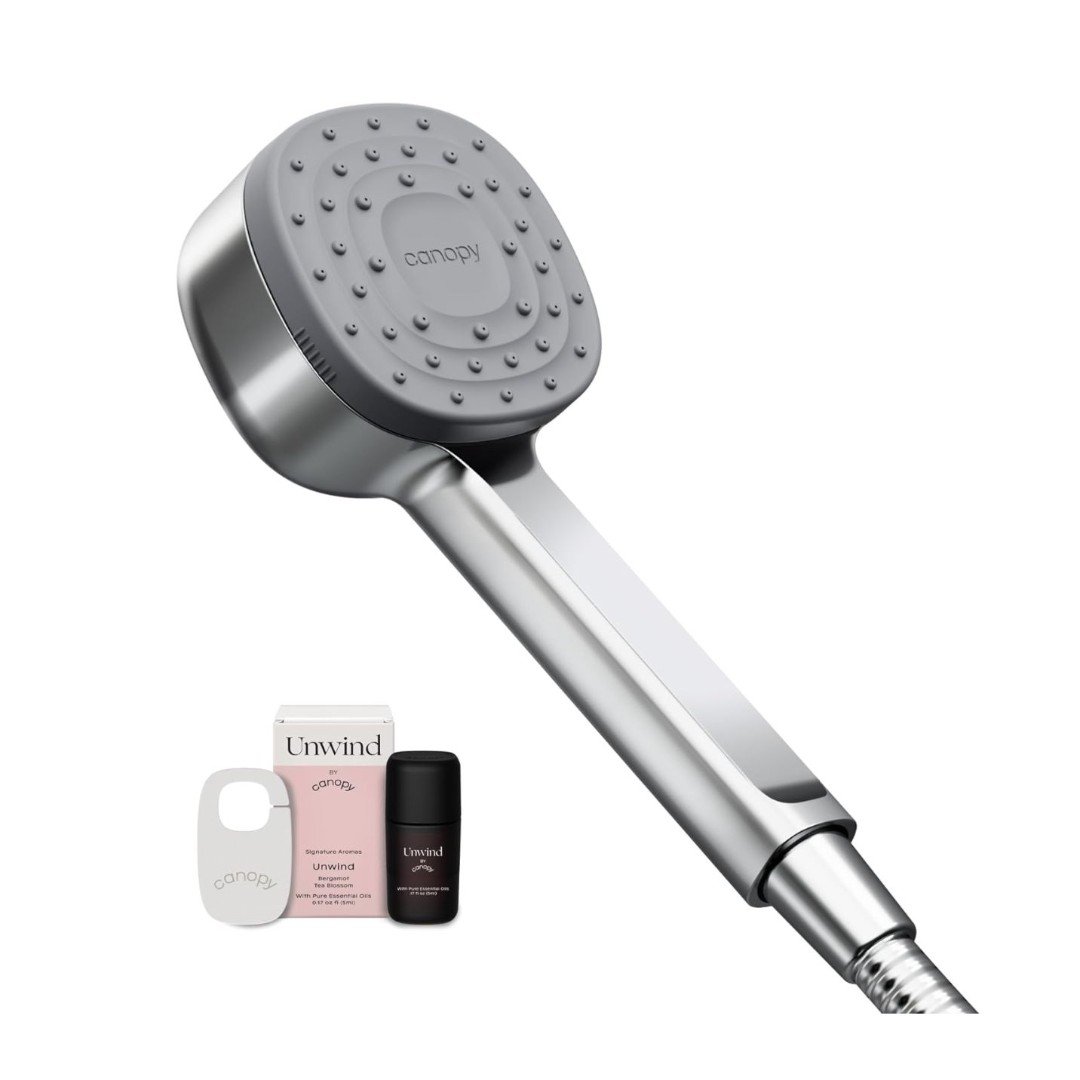 Canopy Handheld Filtered Shower Head & Scalp Massager -Chrome - Excellent - READ