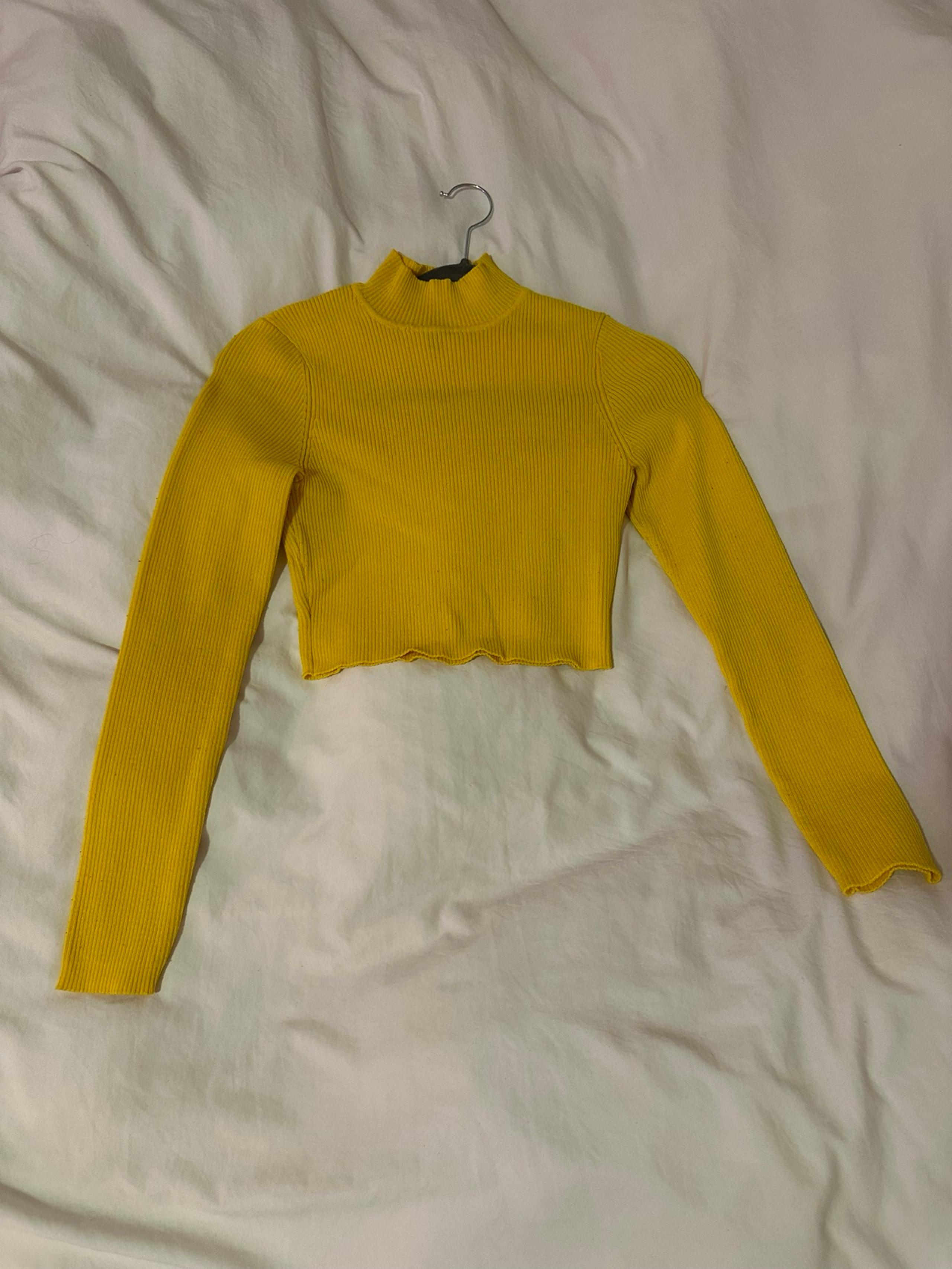 Yellow Long Sleeve Turtle Neck