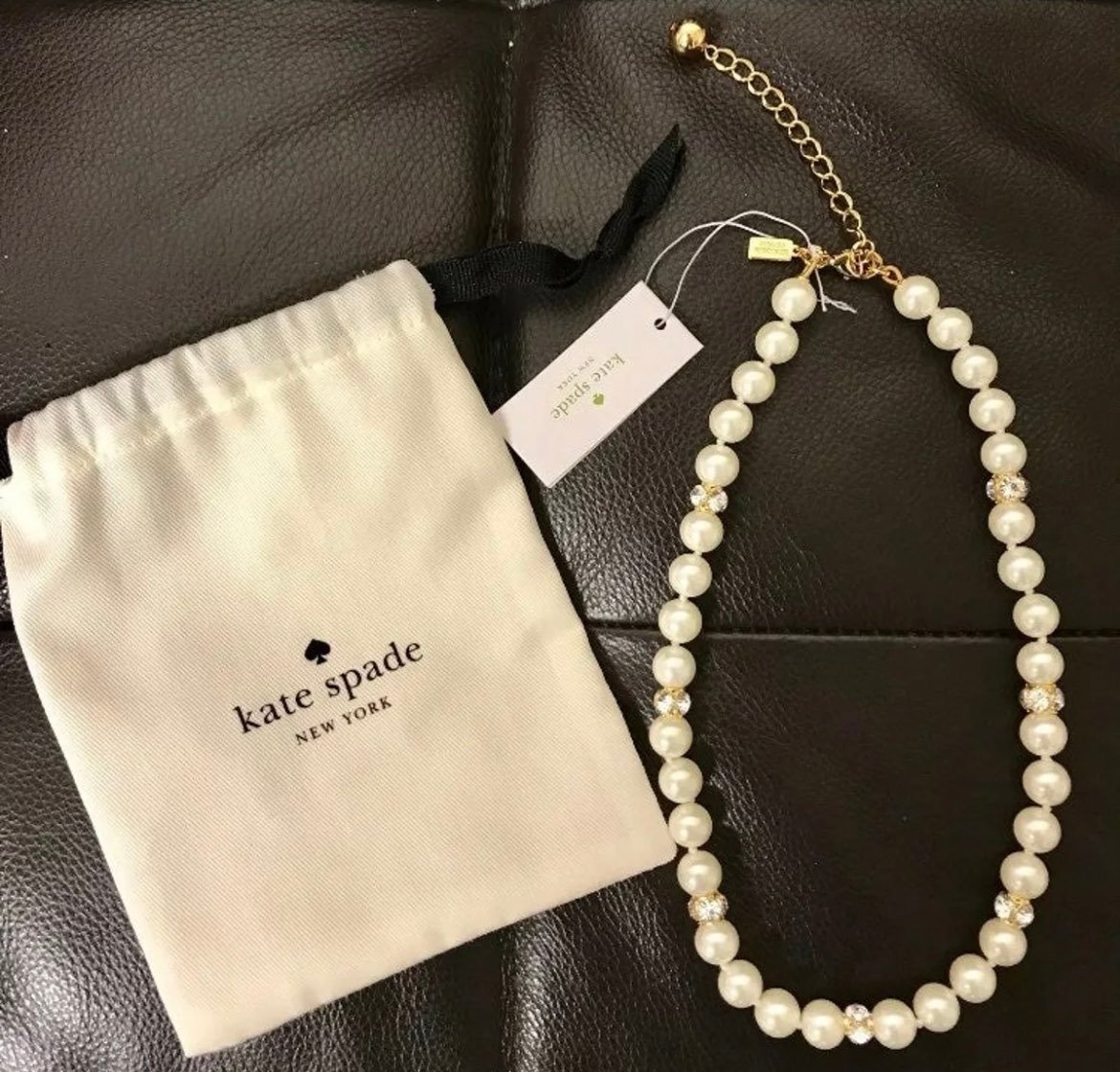 Kate Spade Lady Marmalade Pearl Short Necklace