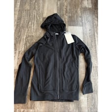 Icebreaker Quantum III Full Zip Hoodie 100% Merino Wool Black Women's Size Large