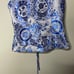 Kim Shui vogue runway blue sleeveless top lace up back sz S