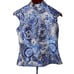 Kim Shui vogue runway blue sleeveless top lace up back sz S