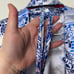 Kim Shui vogue runway blue sleeveless top lace up back sz S