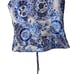Kim Shui vogue runway blue sleeveless top lace up back sz S
