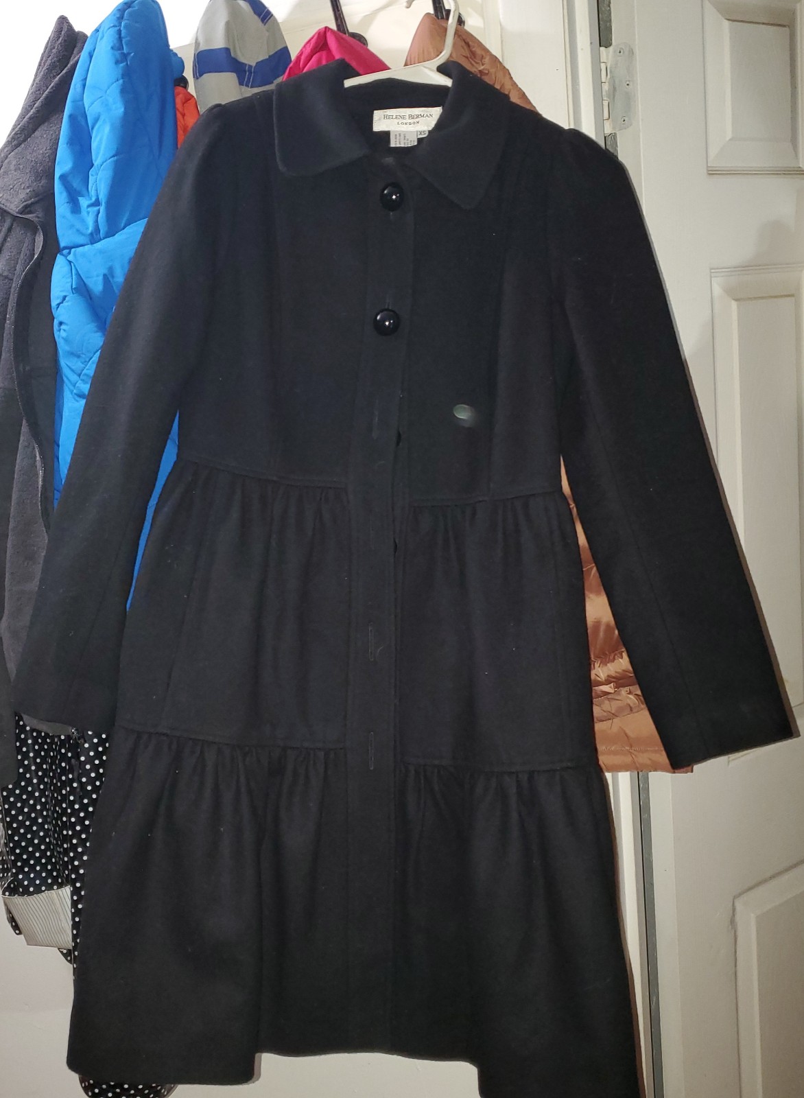 Helene berman wool cashmere coat dress xs