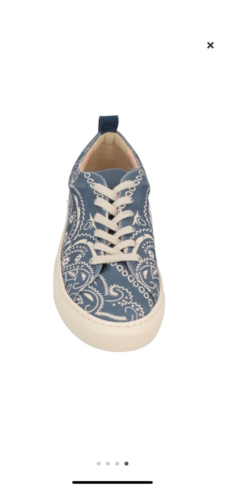 Manebi Men’s Sneakers Size 11 Slate Blue Low Top Textile Fibers