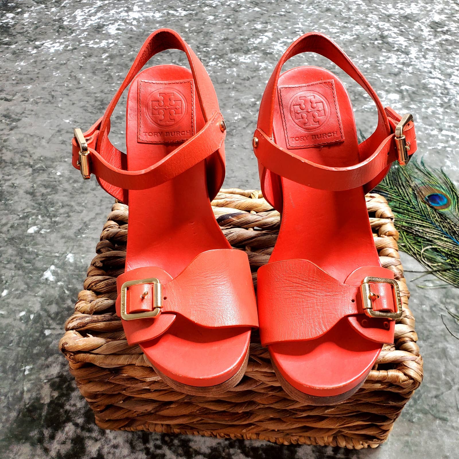 Tory Burch Tatum Nectatine Platform Heels