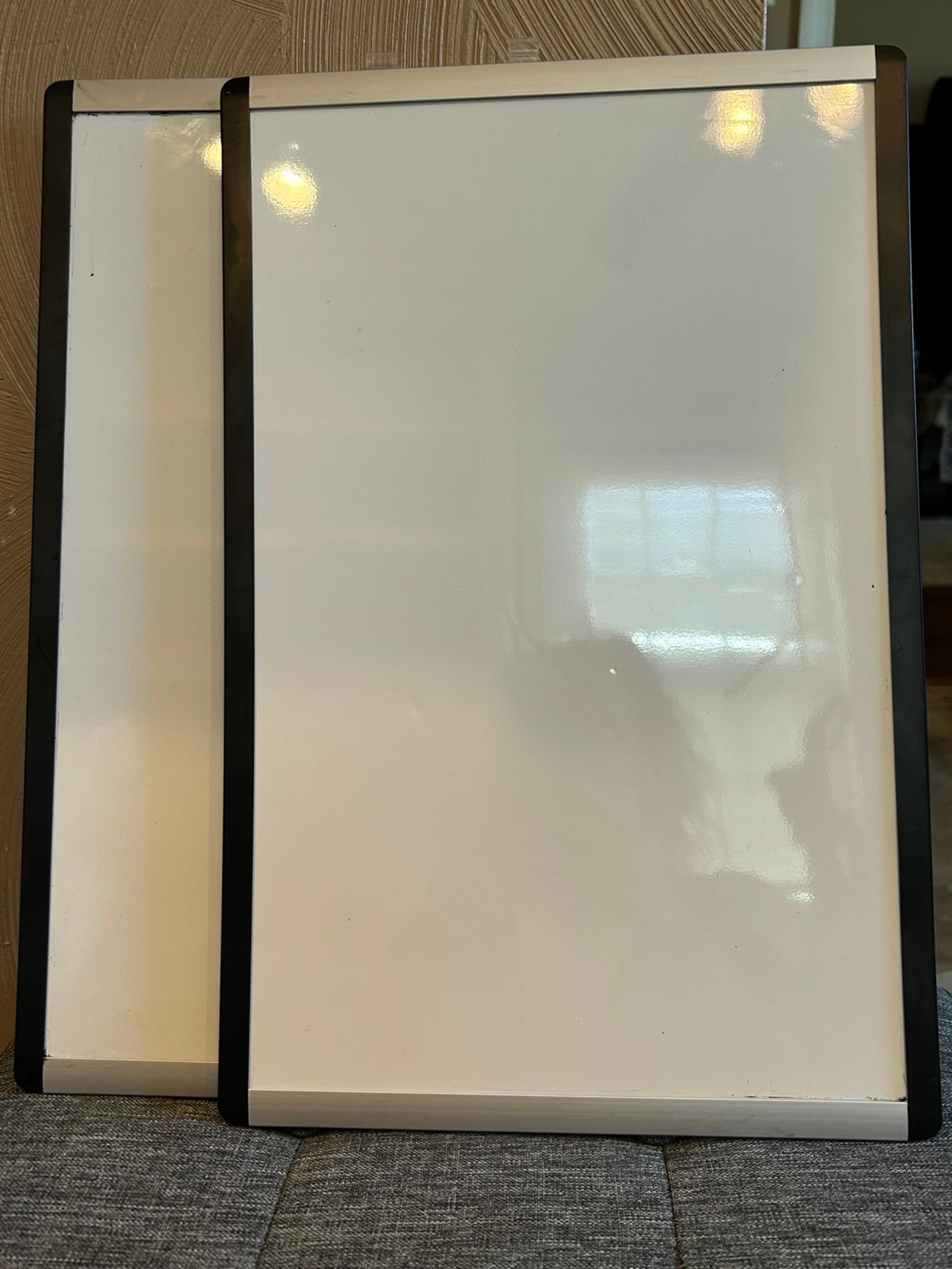Pen+Gear Magnetic Dry Erase Whiteboard, Black, 11” x 17” Lot of 2