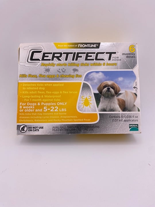 Certifect Topical Flea & Tick for Dogs 5-22 lbs - 6 Doses