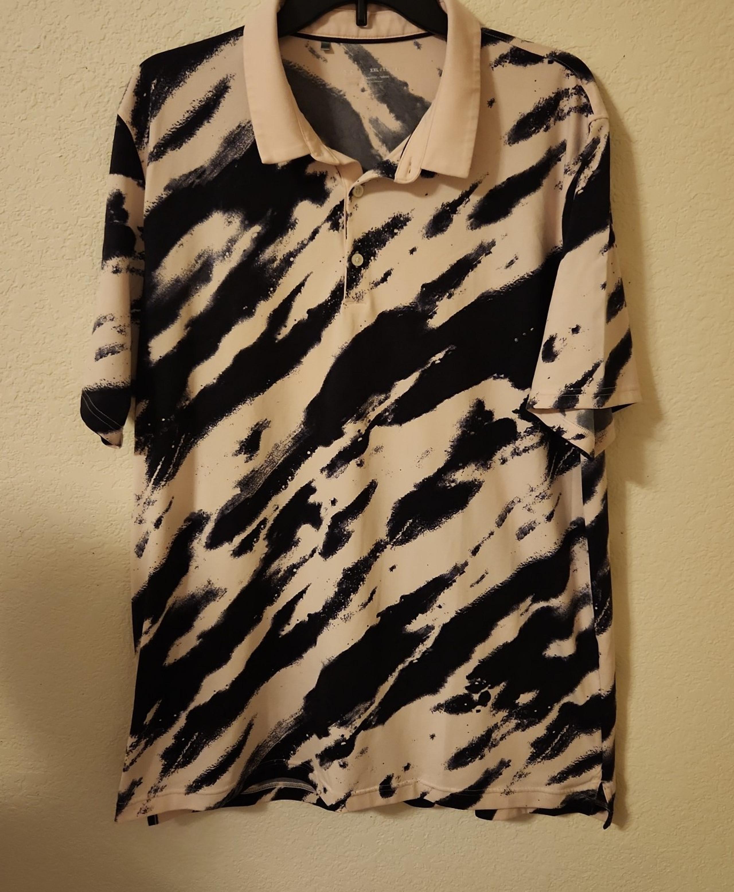 Under Armour zebra print polo shirt for Men Size XXL