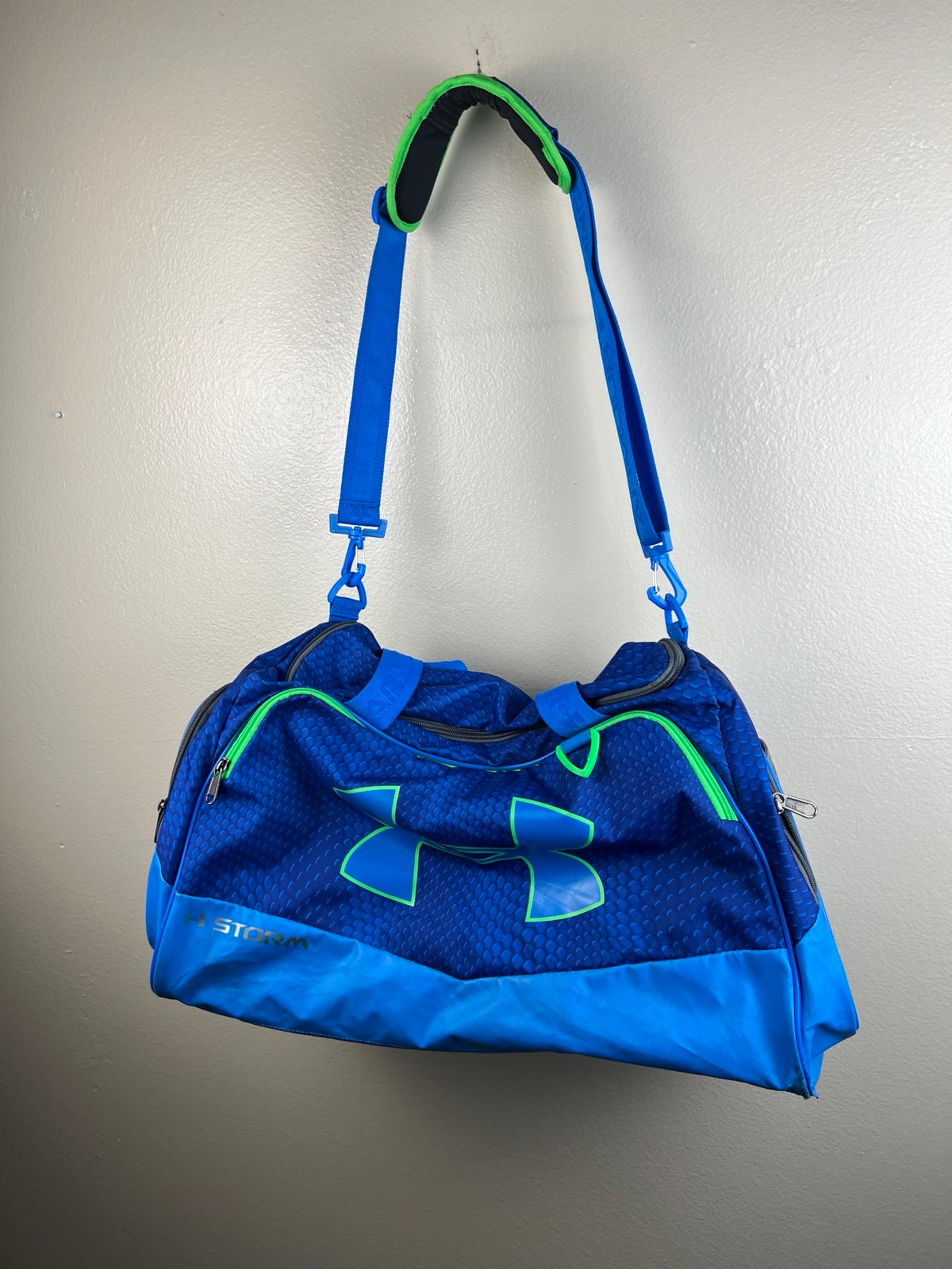 Under Armour Undeniable Duffle 3.0 Gym Bag Storm Weather proof Bag Blue Green Ty