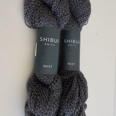 NEW Shibui Knits Nest Yarn 2 Hanks Graphite Gray Fine Highland Wool & Alpaca HTF