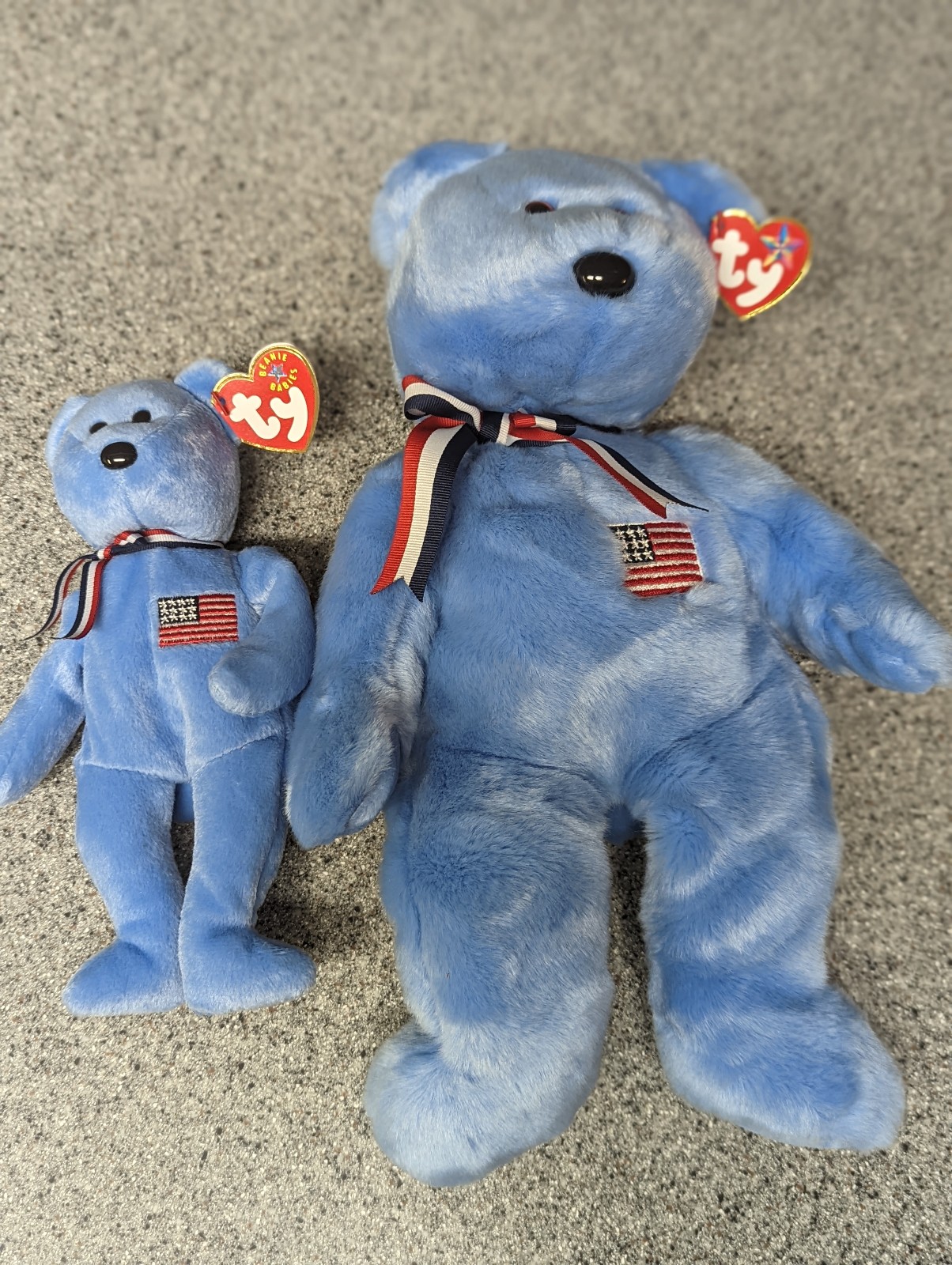 Ty Beanie Buddie & Beanie Bear America Patriotic 2001