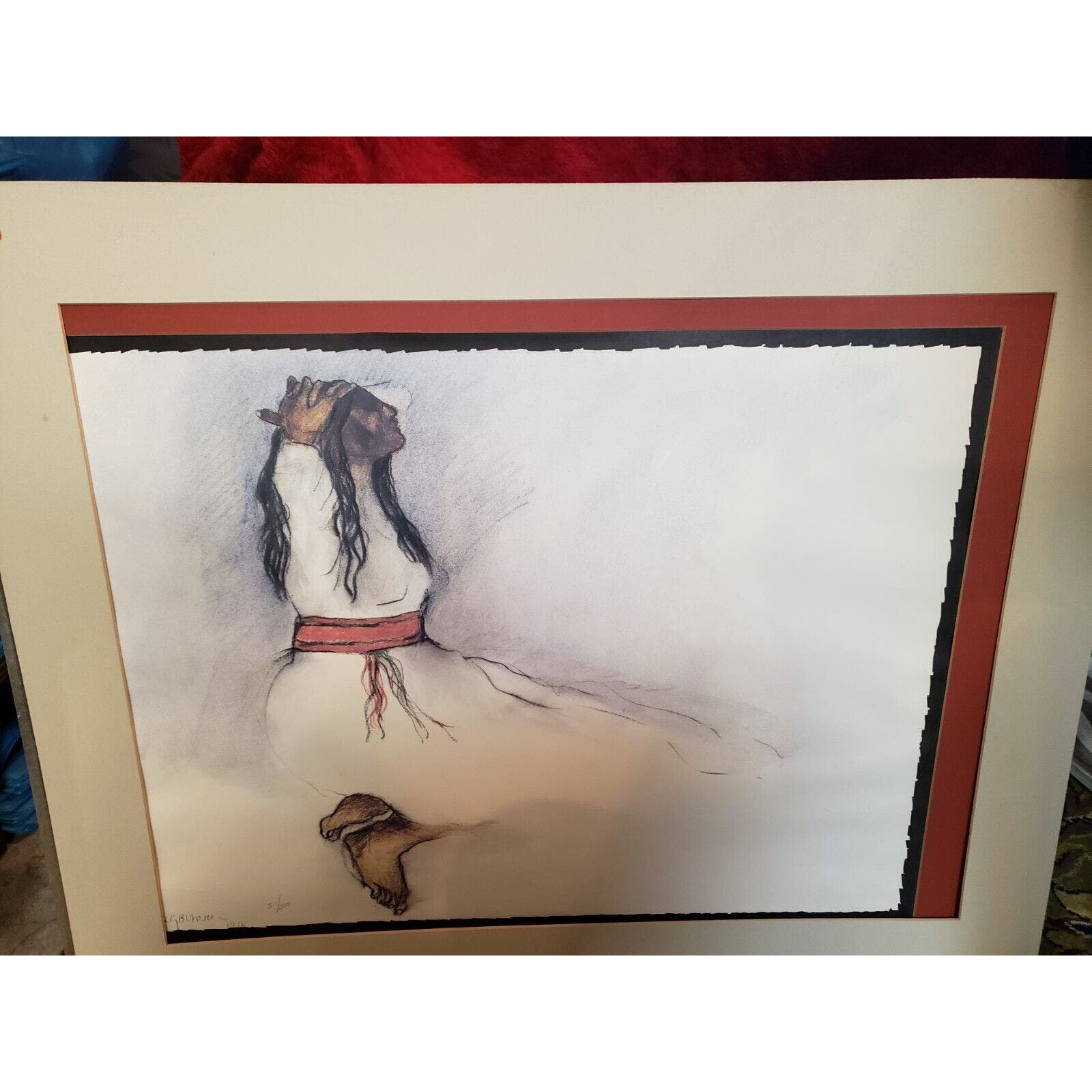 RC GORMAN NATIVE AMERICAN SIGNED Litho MODERN NAVAJO EXPRESSIONIST 57/300