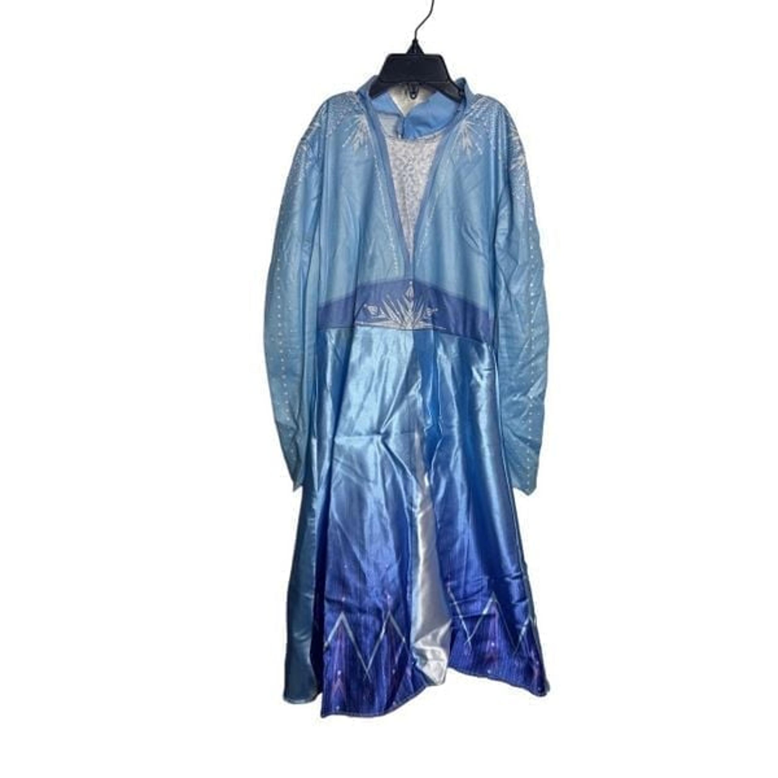 Disney Store Girls Frozen 2 Princess Elsa Traveling Outfit Blue Costume Medium