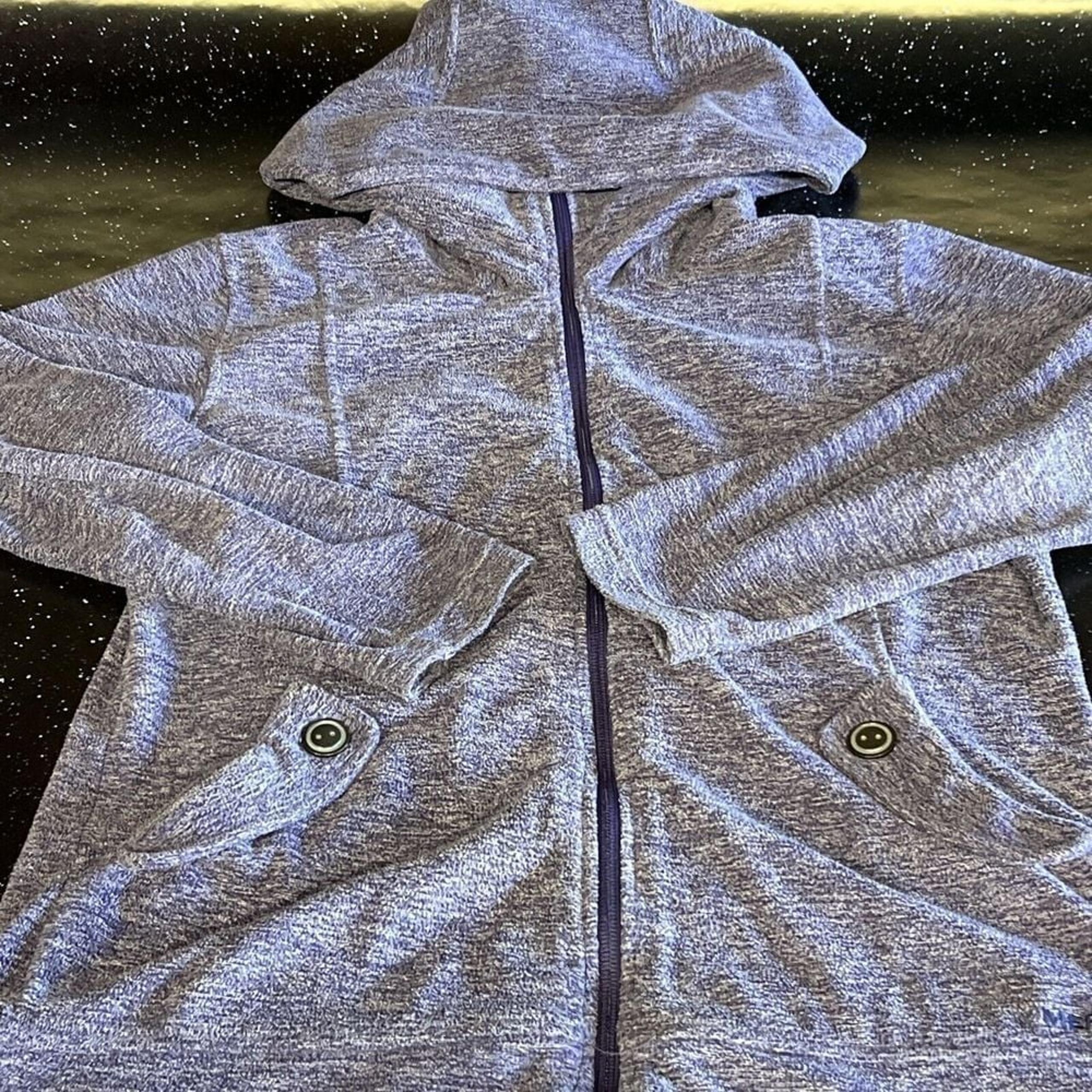 MERRELL Women's Delilah Full-Zip Hoodie Sweater Jacket Purple Size Medium