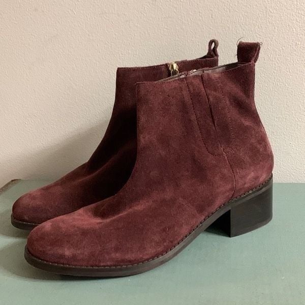 Cole Haan Women's Addie Bootie Black Garnet Suede boots