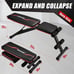 Weight Bench Press, Adjustable Workout Benches for Home Gym Dumbbell Exercise