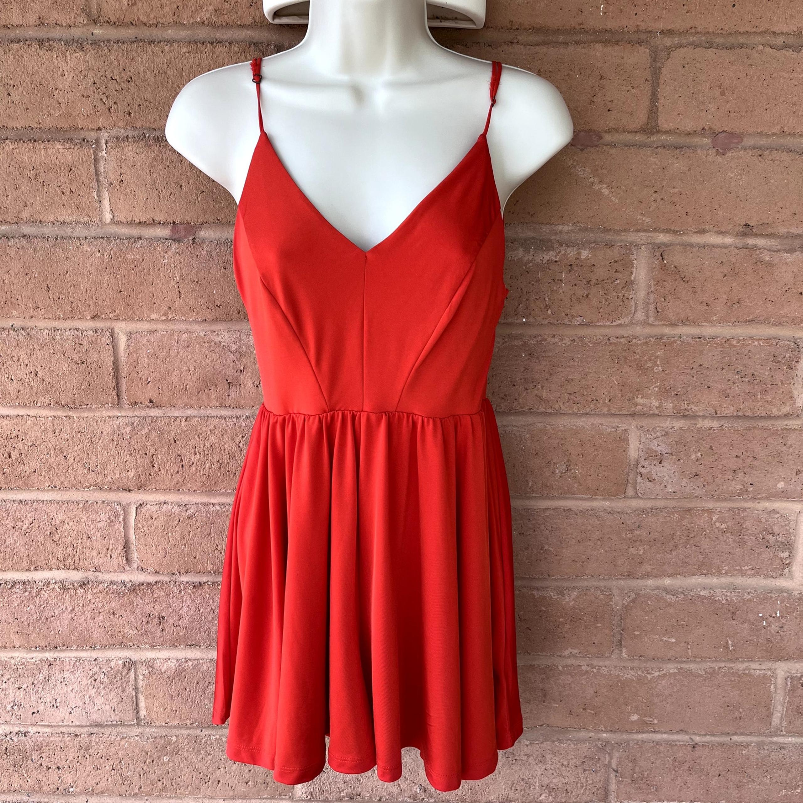 Silence + Noise Spaghetti Straps Jumper Romper Jumpsuit Orange Juniors S