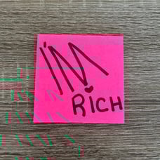 I’M RICH POST-IT NOTE ART