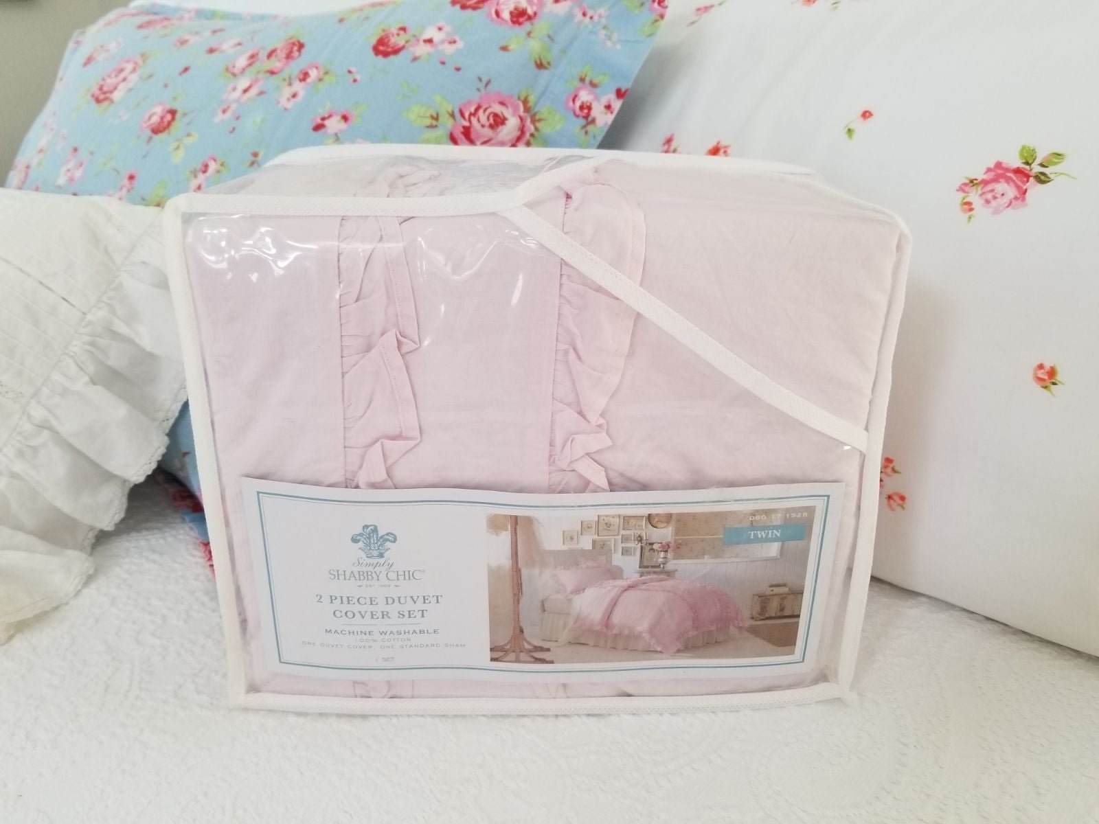 SIMPLY SHABBY CHIC PINK DUVET SET