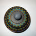 Australia Aboriginal Art Wooden Bowl w Lid Dot Hand Painted Deborah Maynart