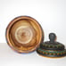Australia Aboriginal Art Wooden Bowl w Lid Dot Hand Painted Deborah Maynart