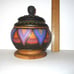 Australia Aboriginal Art Wooden Bowl w Lid Dot Hand Painted Deborah Maynart