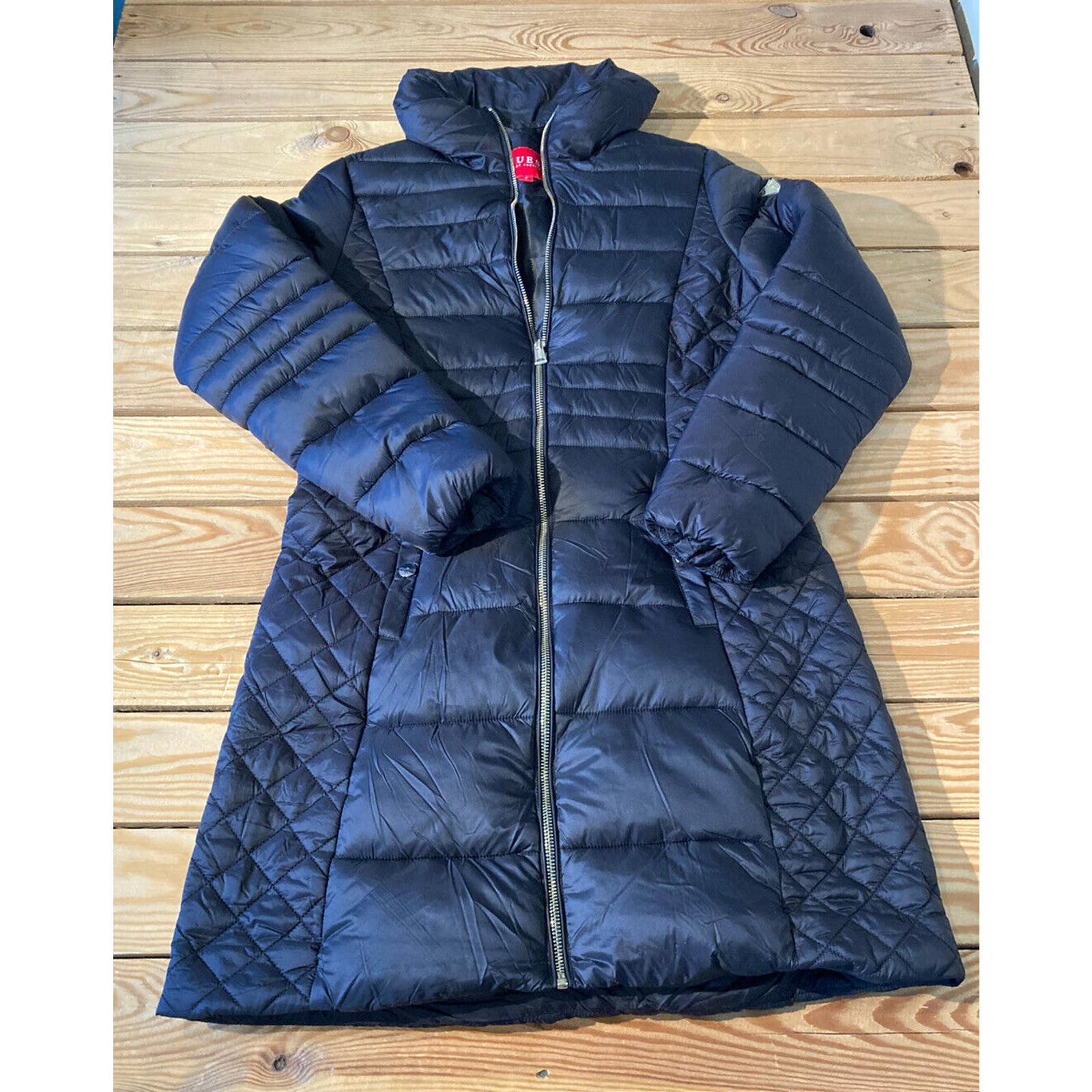 Guess NWT 99.99 women’s full zip Knee Length puffer coat size S black HG