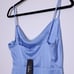 LULU'S NEW Formal Invitation Dress Light Blue Satin Cowl Neck Maxi Women's XS