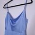 LULU'S NEW Formal Invitation Dress Light Blue Satin Cowl Neck Maxi Women's XS